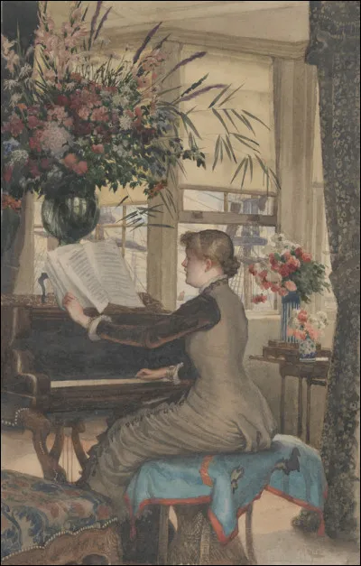 Qui a peint "Femme au piano" ?