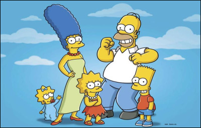 Quel membre de la famille Simpson a les cheveux bleus ?