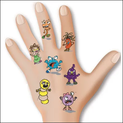 Quel pourcentage de microbes sont transmis par les mains ?