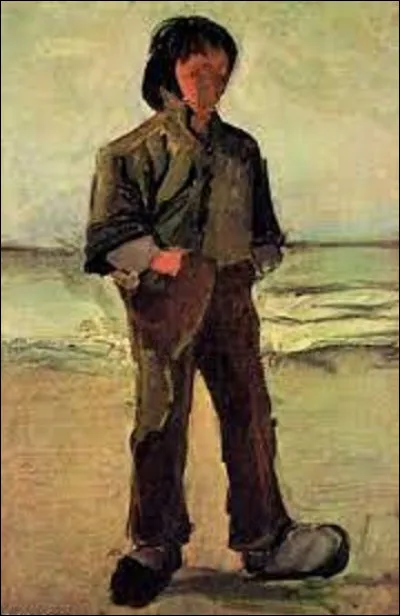 En août 1882, quel postimpressionniste a réalisé ce portrait nommé ''Pêcheur sur la plage'' ?