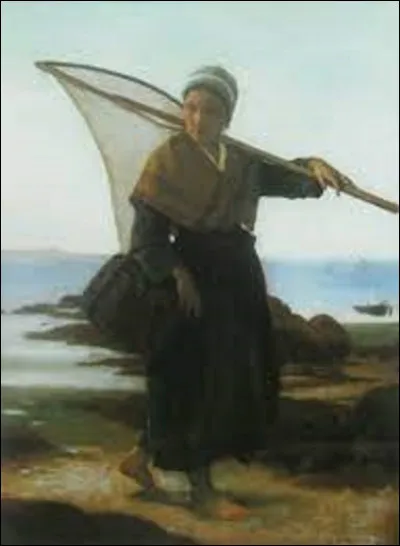 En 1868, quel académique a immortalisé le portrait de cette femme dans son tableau intitulé ''Pêcheuse de crevettes'' ?
