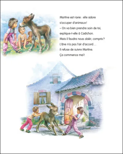 Comment s'appelle l'âne dans les aventures de Martine ?