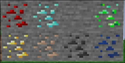 Quel est le nom des minerais de la première ligne (les 4 premiers) ?