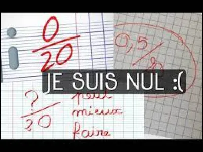 De ta scolarité, quelle a été ta pire note ?
