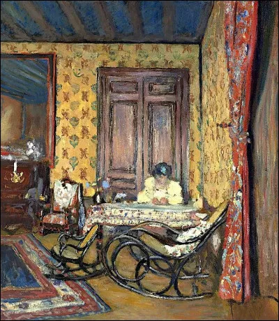 Qui a peint "Intérieur aux rocking-chair" ?