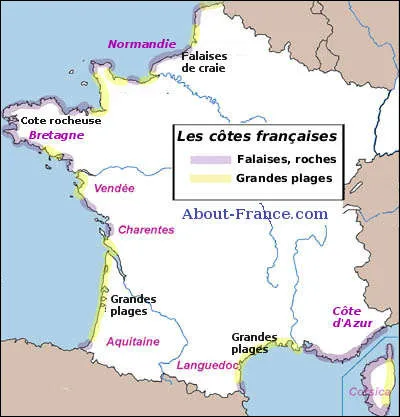 Combien de kilomètres de côtes la France, îles et découpures comprises, compte-t-elle ?