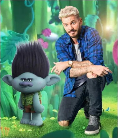 En 2016 , Matt Pokora fait du doublage pour "Les Trolls" avec la chanteuse Louane. 
Quel est le prénom du personnage qu'il incarne ?