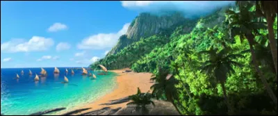 Ici, nous sommes sur l'île (fictive) de Motunui où vit Moana.
Pourtant à quel paysage ressemble cette île imaginaire ?