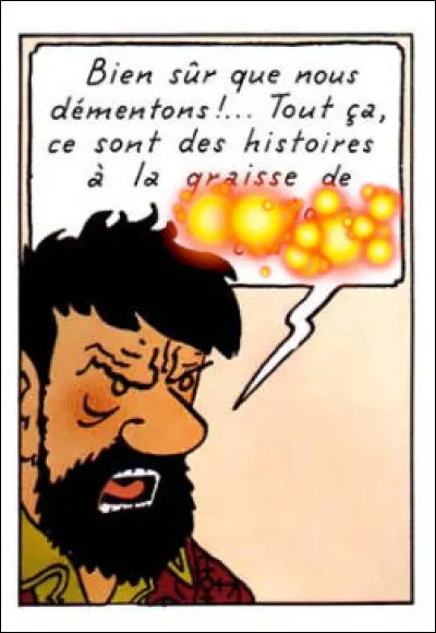 En ces années 70 où l'on ne parlait encore qu'assez peu de cholestérol et autres lipides, Hergé met de la graisse partout !