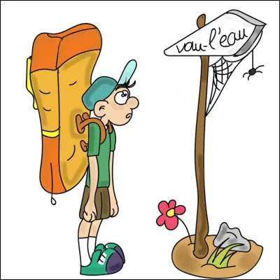 "Aller &agrave; vau-l'eau" signifie :