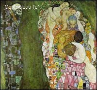 Quel peintre chef de file de l'Art nouveau a ralis 'Mort et vie' ?