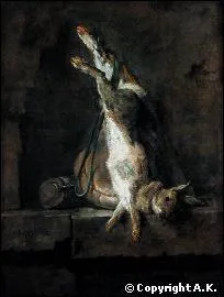 Quel peintre franais du18me sicle a ralis 'Le lapin mort' ?