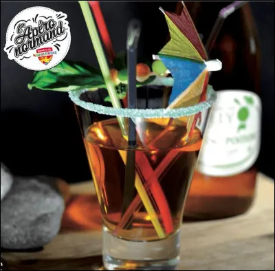 À mi-parcours de ce voyage culinaire, si on se prenait un cocktail "Embuscade" histoire de se motiver pour la suite. Quelle est la composition de cette spécialité normande ?