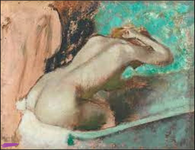 On commence en cherchant un impressionniste. Lequel a réalisé, entre 1880 et 1885, ce tableau intitulé ''Femme assise sur le bord d'une baignoire et s'épongeant le cou'' ?