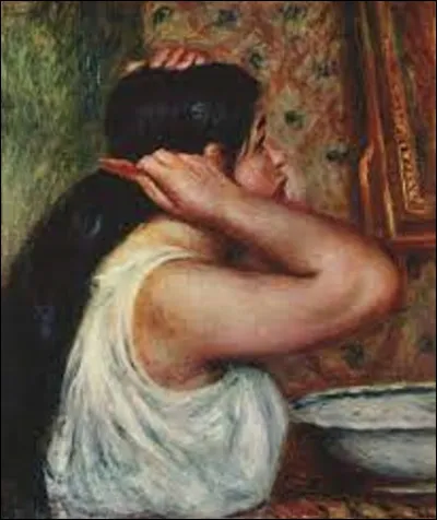 Datant de 1907 ou 1908, quel impressionniste a réalisé cette toile nommée ''La Toilette : femme se peignant'' ?