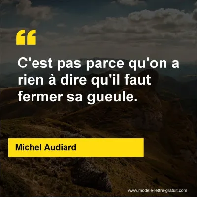 C'est pas parce qu'on n'a rien à dire qu'il faut fermer sa gueule ! retrouvez les deux voyous incarnés par Jean Lefebvre et Michel Serrault dans ce film de Jacques Besnard !