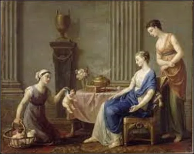 À quel néoclassique doit-on cette toile intitulée ''La Marchande à la toilette'', datant de 1763 ?