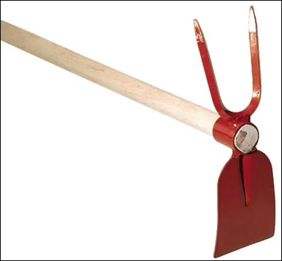 Quel est cet outil de jardin en S servant à travailler la terre ?