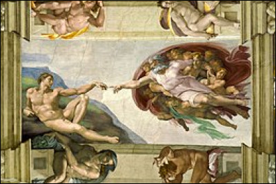 Qui est l'auteur de "La Création d'Adam", fresque du plafond de la chapelle Sixtine ?