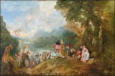 L'huile sur toile intitul&eacute;e " Le P&egrave;lerinage &agrave; l'&icirc;le de Cyth&egrave;re" de 1717 est un tableau de...