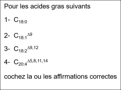 Veuillez choisir les réponses correctes.
