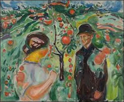 Entre 1913 et 1915, quel expressionniste a peint ce tableau nommé ''Sous les pommes rouges'' ?