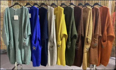 En quelle matière est fabriqué le gilet d'hiver qu'Odette nous dégote dans tous les coloris ?