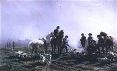 Et on termine en cherchant un naturaliste. De ces trois artistes lequel a réalisé ce tableau, en 1856, intitulé ''Rassemblement pour la chasse'' ?