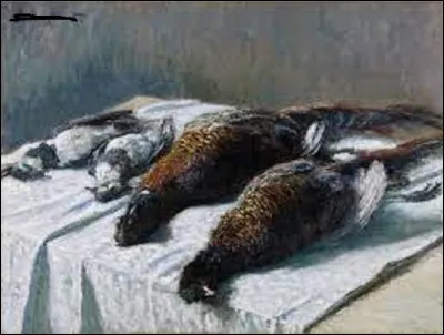 En 1879, quel impressionniste a réalisé cette toile nommée ''Nature morte avec des faisans et des pluviers'' ?