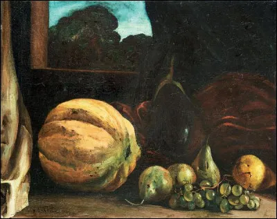 Quel peintre a réalisé cette "Nature morte avec melon" ?