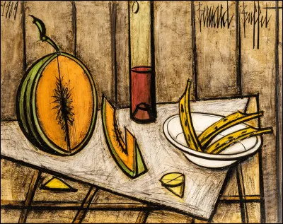 Quant à lui, sa nature morte est "aux melons et au bananes" :