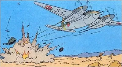 Dans quel album, cet avion de combat détruit par erreur des blindés au sol ?