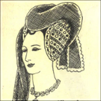 Toujours dans la série des couvres-chefs, quel est le nom de celle-ci, pour femmes, en usage jusqu'au XVIIs., qui consistait en une résille englobant les cheveux rejetés en arrière.