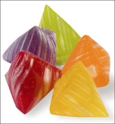 Quelle est cette confiserie en B, un bonbon pyramidal, dur, translucide à base de sucre de fruits confits ?