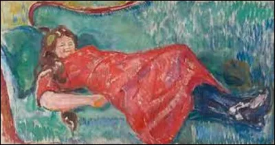 Datant de 1913, ''Sur le canapé'' est une toile expressionniste. De ces trois membres, lequel est l'auteur de cette huile sur toile ?