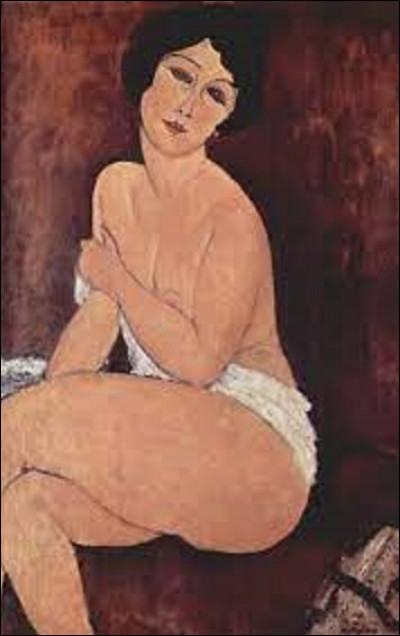 On débute ce quiz avec ce tableau intitulé ''Nu féminin assis sur un divan'', datant de 1917. Quel membre de l'école de Paris a réalisé cette toile ?