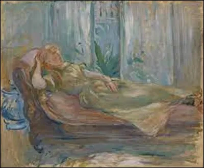 Quel membre de la famille Manet a peint cette huile sur toile intitulée ''Jeune fille au divan'', en 1893 ?