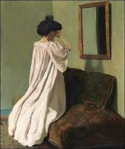 Quel nabi a représenté ici son épouse, en 1905, dans ce tableau intitulé ''Gabrielle... agenouillée devant une glace sur le divan de l'atelier de la rue des Belles-Feuilles'' ?