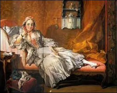 En 1743, quel rococo a réalisé cette peinture intitulée ''Une dame sur sa méridienne'' ?