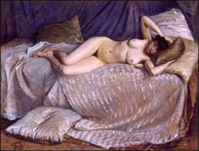 De ces trois impressionnistes, lequel a exécuté, en 1873, ce tableau nommé ''Femme nue étendue sur un divan'' ?