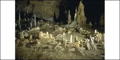 Les Néandertaliens étaient capables d'expression symbolique et artistique. La plus ancienne structure réalisée par l'homme datant de 175 000 ans est attribuée aux Néandertaliens. Elle est constituée de tronçons de stalagmites disposés en cercle autour d'un foyer. Dans quelle grotte de France se trouve-t-elle ?