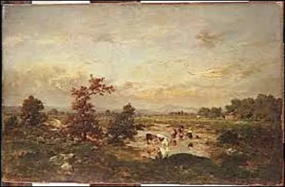 ''Paysage avec un paysan menant ses vaches à boire'' est une toile d'un membre de l'école de Barbizon. Qui est l'auteur de ce tableau ?