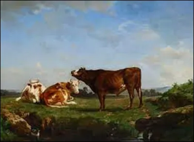 De ces trois naturalistes, lequel, ou laquelle, a exécuté ce tableau nommé ''Trois Vaches au pâturage'' ?