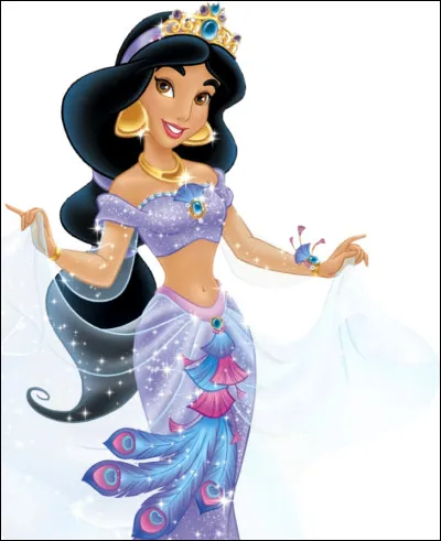 Qui est ce personnage en J de l'Univers Disney, une princesse indépendante, intelligente, rusée et romantique qui s'éprend d'Aladdin un jeune voleur ?