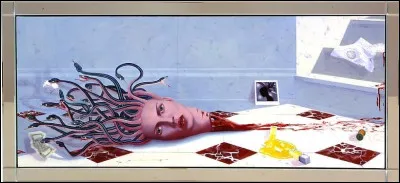 Représentée initialement comme un monstre difforme (image ci-dessus), Méduse est devenue au fil des siècles l'archétype de la femme fatale.
Dans le tableau ci-contre, quel modèle le peintre a-t-il pris pour représenter Méduse ?