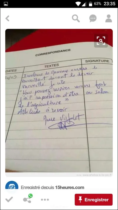 Est-ce que tu as déjà eu des heures de colle ou des punitions ?