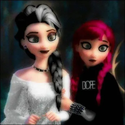 Et celle-ci avec les cheveux roses, blessée par un de ses proches ?