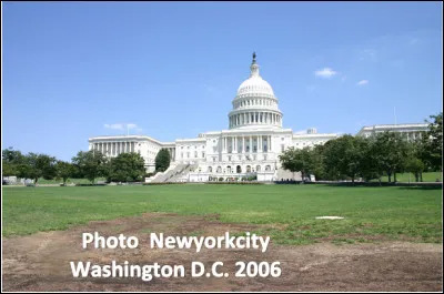 Quel est ce bâtiment en C, siège du Congrès où s'exerce le pouvoir législatif des États-Unis, bâtiment situé dans la capitale fédérale, Washington D.C. ?