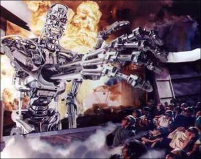 Dans quel parc y a-t-il l'attraction Terminator 2 3D ?