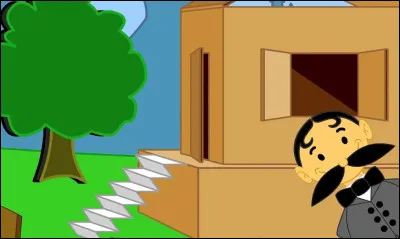 En quoi sont faits les escaliers de cette drôle de maison ?